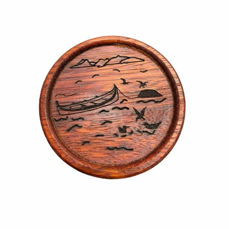 Glassbrikke i gjenbrukt merbauparkett